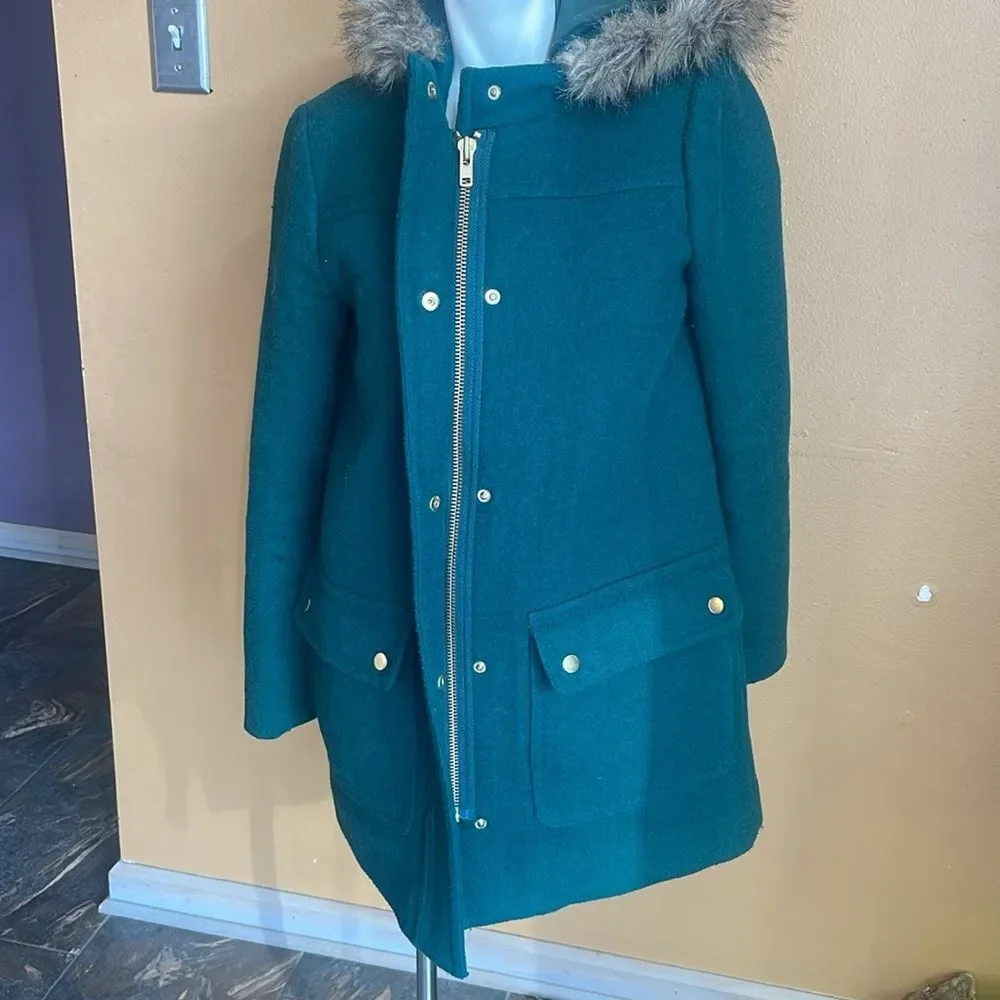 J.Crew Mercantile Vail Parka, hunters green, Size 2